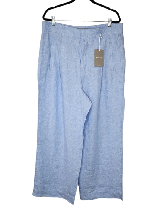 Everlane Pants - NEW Everlane The Way High Linen Drape Pant Blue Size 16
